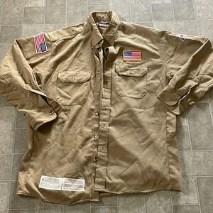 Leg- FR button down shirt